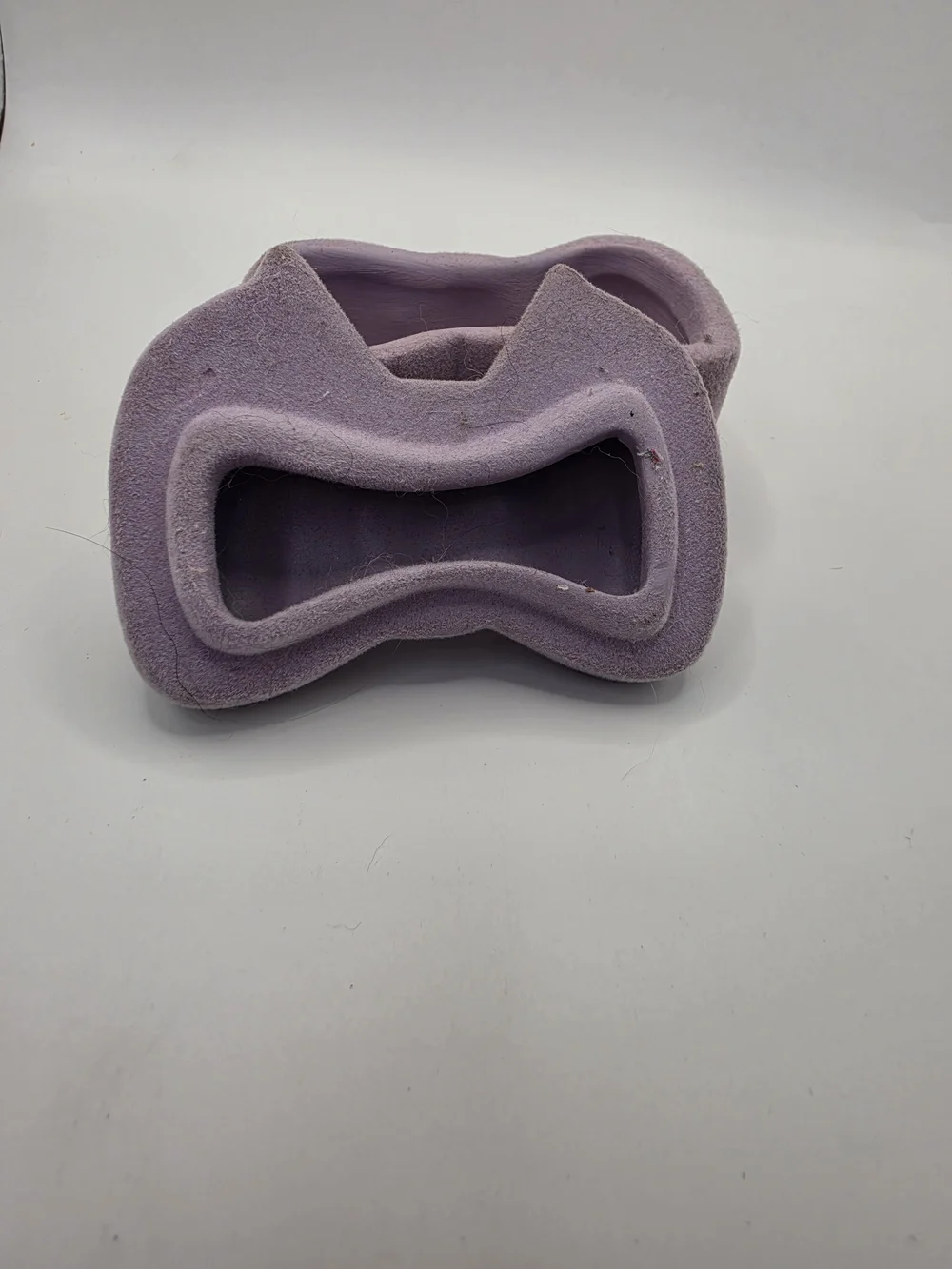 Marianne's Purple Flocked Velvet Bow Trinket Jewelry Box  Storage Case